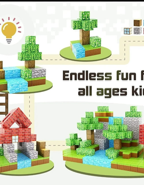 Load image into Gallery viewer, (Free Shipping)(Tariffs included in price) 93 piece magnetic building cube set for boys and girls age 3+ DIY model creative children's Stem sensory toy
