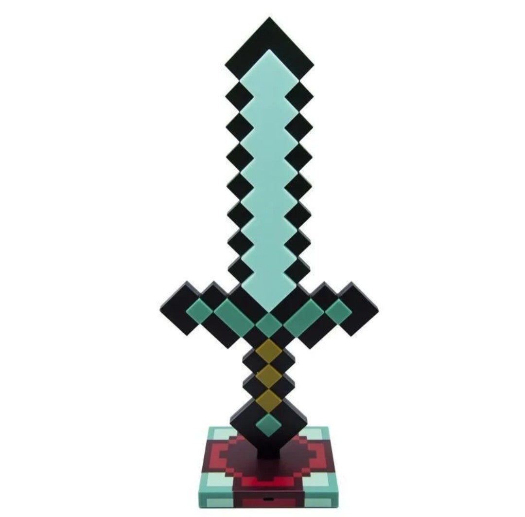 (Free Shipping)(Tariffs included in price) Diamond Pixel Sword Lamp Color Changing New Energy Efficiency Brightness for Bedroom Lamp Night Light