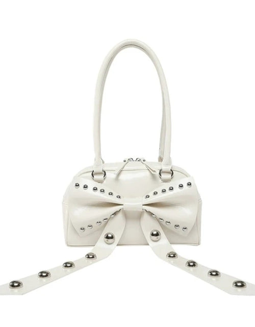 Load image into Gallery viewer, (Free Shipping)(Tariffs included in price) Women's Rivet Bolsos Mujer Motorcycle Bow Bag Underarm Shoulder Bags American Style Sac Femme New Adjustable Strap Bolso
