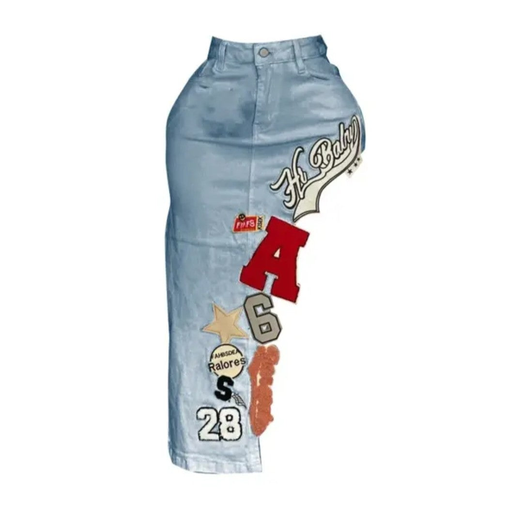 (Free Shipping)(Tariffs included in price)Retro High Quality 2025 Fashion Denim Jeans Stylish Midi Womens Skirts