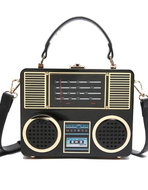 Load image into Gallery viewer, (Free Shipping)(Tariffs included in price) Acrylic Vintage Versatile Creative Radio Handbags Unisex Satchel Metal Punk Shoulder Bag Nostalgia Square Box Bag for women

