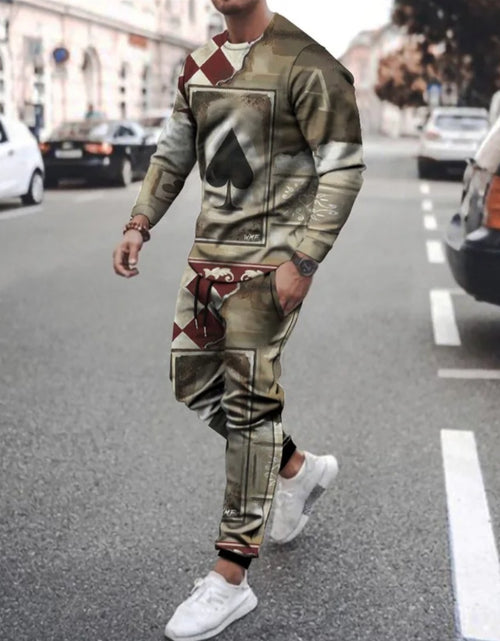 Load image into Gallery viewer, (Free Shipping)(Tariffs included in price) Men's Summer Hip Hop Street Tracksuit Casual Hoodie and Pants Jogging Suit with 3D Print
