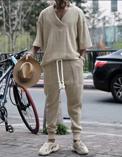 Load image into Gallery viewer, (Free Shipping)(Tariffs included in price) Stylish Jacquard Set For Men Soft Fabric With Stretch Fit Perfect For Relaxing or Casual Occasions
