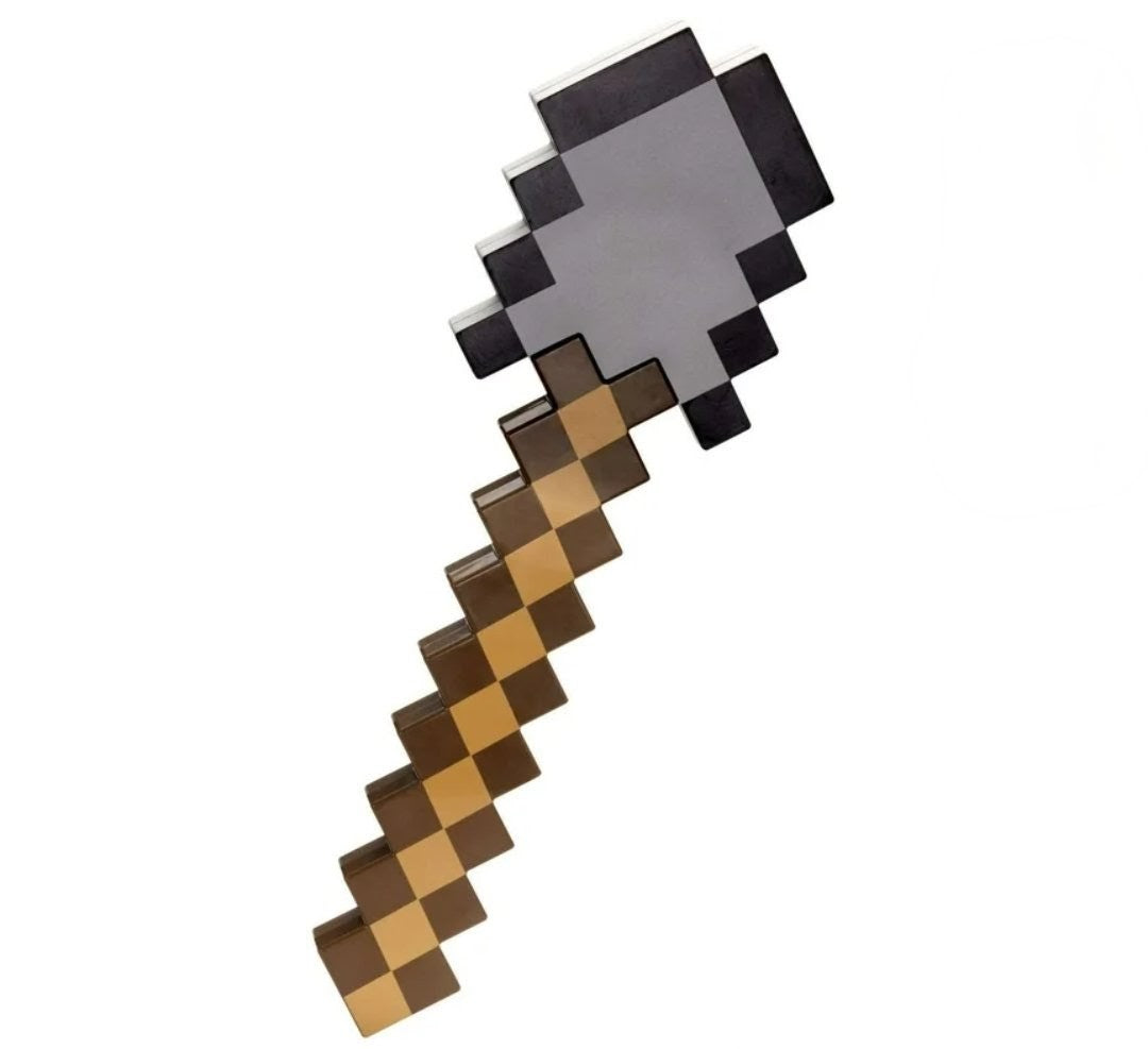 (Free Shipping)(Tariffs included in price) Pixelated 3 in 1 Pick Axe Spear And Axe Interchangeable Kids Toy Building Blocks Play Tools