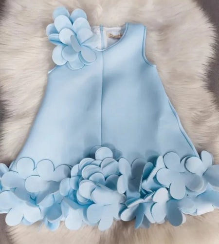 (Free Shipping)(Tariffs included in price) Summer Flower Princess Dress Sleeveless 3D Flower Party Dress