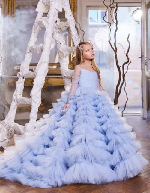 Load image into Gallery viewer, (Free Shipping)(Tariffs included in price) European and American performance dress princess birthday piano ballroom
