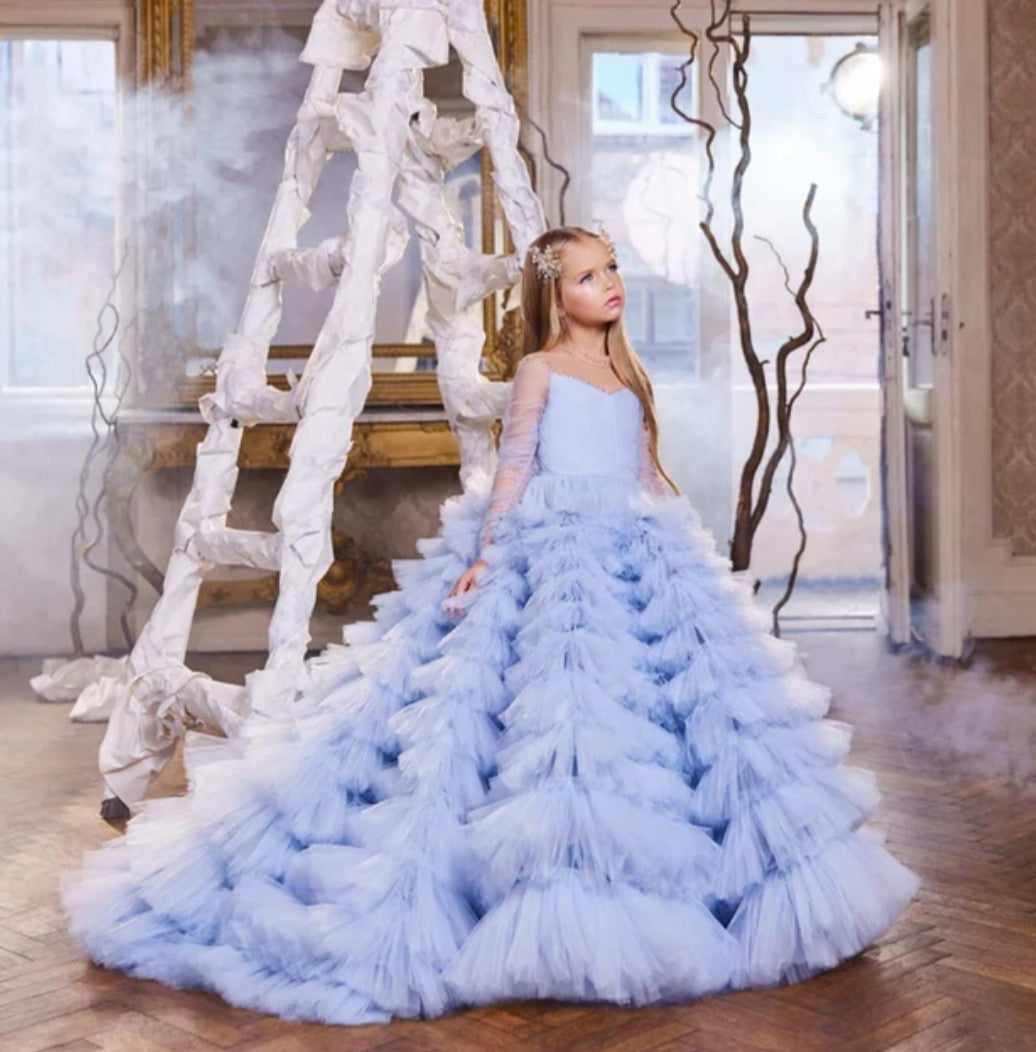 (Free Shipping)(Tariffs included in price) European and American performance dress princess birthday piano ballroom