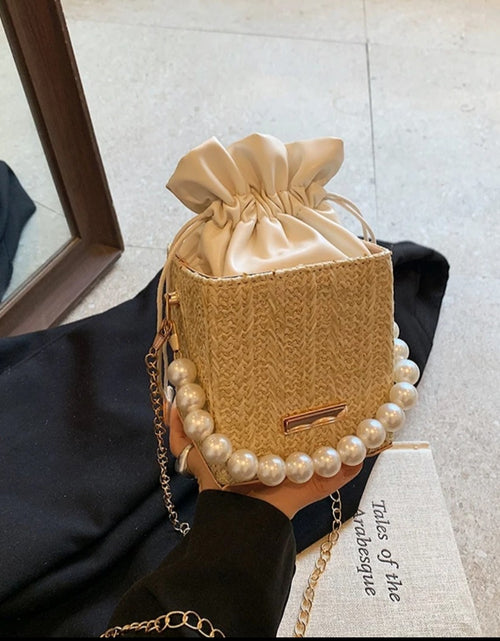 Load image into Gallery viewer, (Free Shipping)(Tariffs included in price) Rattan Pearl Small Handbag For Women High Fashion Soft Elegant
