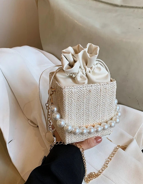 Load image into Gallery viewer, (Free Shipping)(Tariffs included in price) Rattan Pearl Small Handbag For Women High Fashion Soft Elegant
