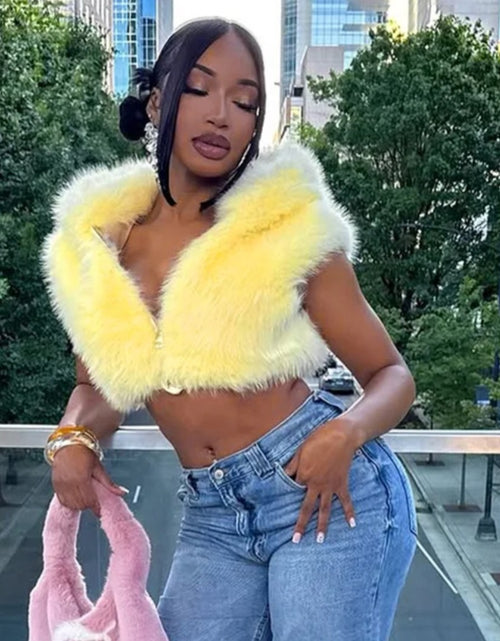 Load image into Gallery viewer, (Free Shipping)(Tariffs included in price) Women's fall winter hooded plush fur vest jacket
