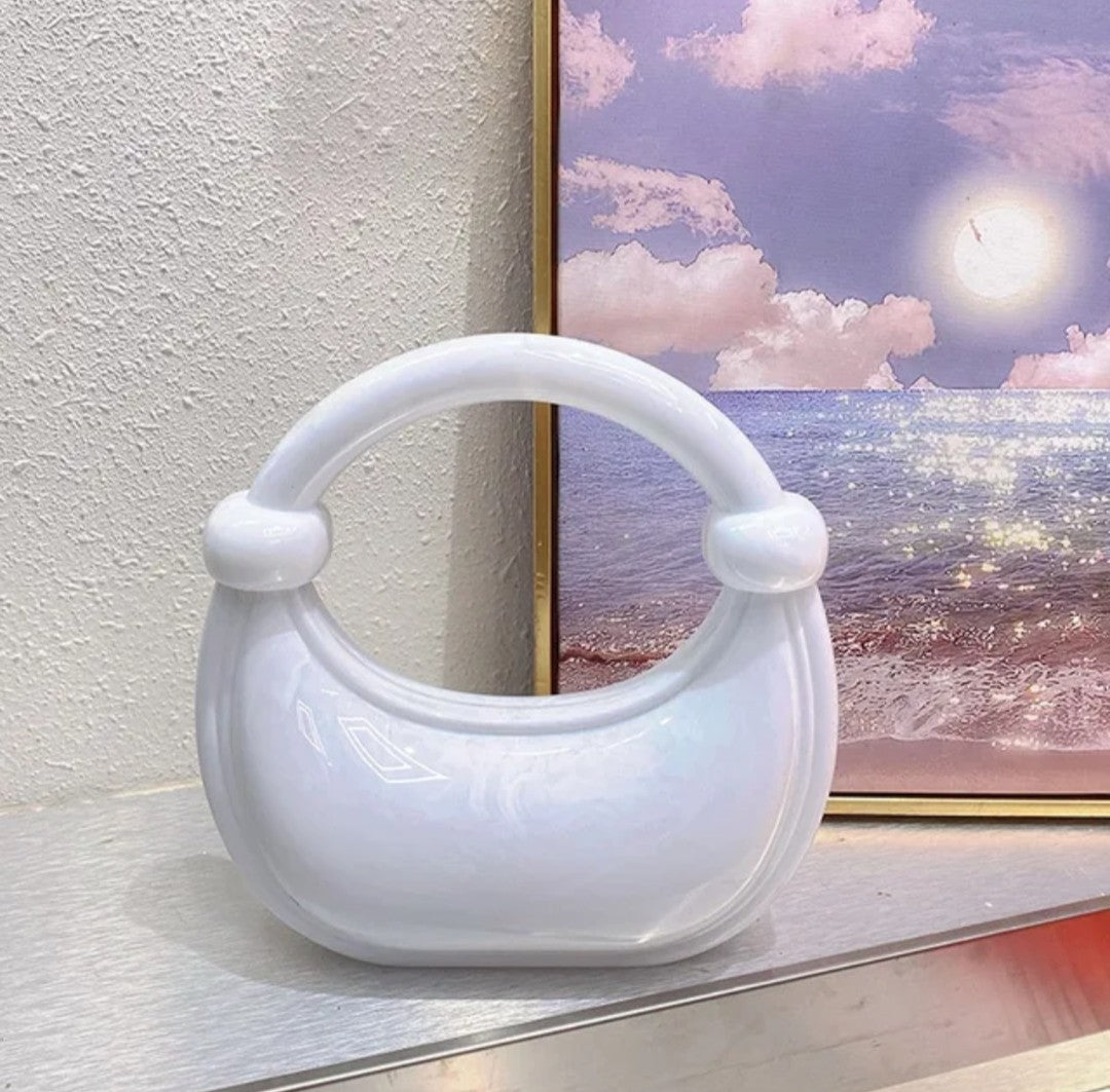 (Free Shipping)(Tariffs included in price) Luxury Women's Marble Grain Evening Clutch Handbag Acrylic Bag with Chain Decoration Wedding Parties Valentine's Day gift purse