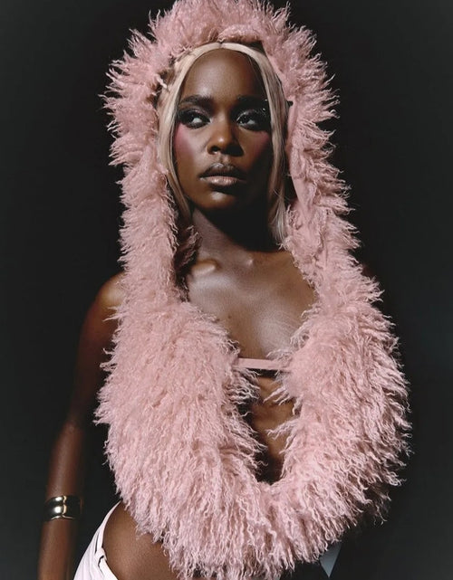 Load image into Gallery viewer, (Free Shipping)(Tariffs included in price) 2025 Fall Winter Fuax Fur Hooded Vests Coat Women Fashion Sleeveless Backless Furry Warm Outwear Tops
