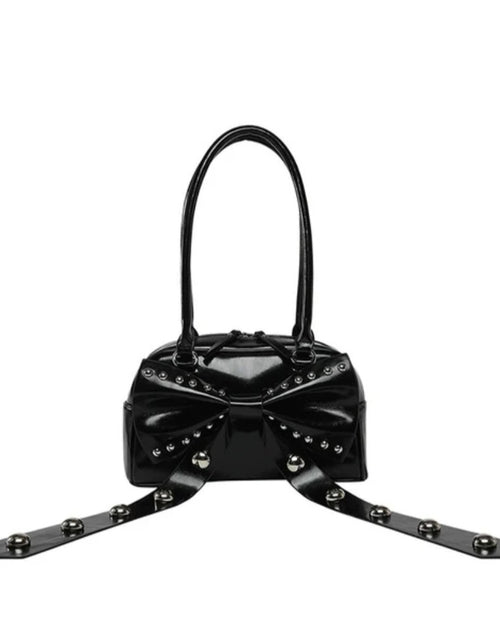 Load image into Gallery viewer, (Free Shipping)(Tariffs included in price) Women's Rivet Bolsos Mujer Motorcycle Bow Bag Underarm Shoulder Bags American Style Sac Femme New Adjustable Strap Bolso

