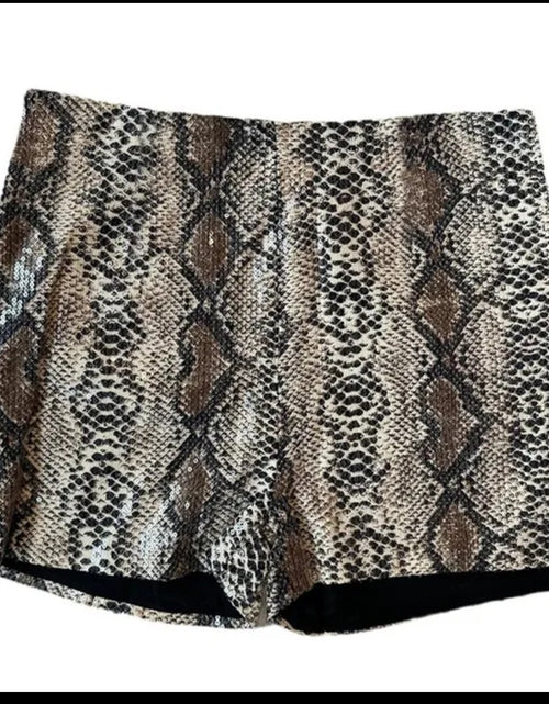 Load image into Gallery viewer, (Free Shipping)(Tariffs included in price) Sequins Leopard Print Shorts Women Hipster Sexy Low Waist Stretch Hot Pants

