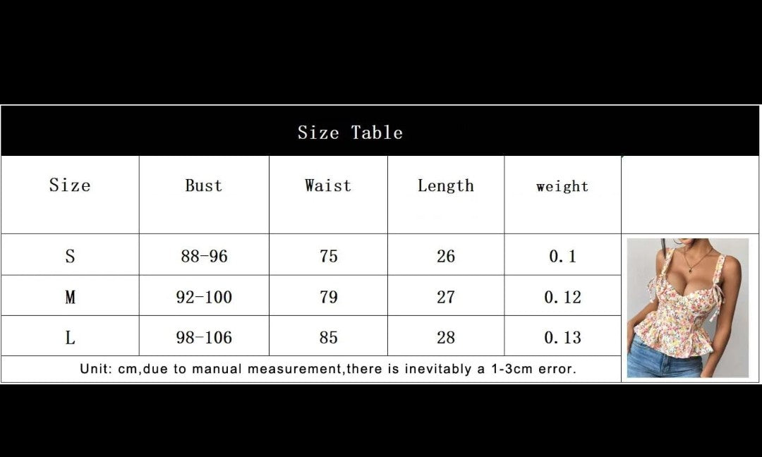 (Free Shipping)(Tariffs included in price) Floral Print Adjustable Corset Top Boned Bustier Lace-up with Removable padding Corset