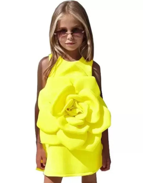 Load image into Gallery viewer, (Free Shipping)(Tariffs included in price) Kids Summer Flower Princess Dress Sleeveless Party Wear
