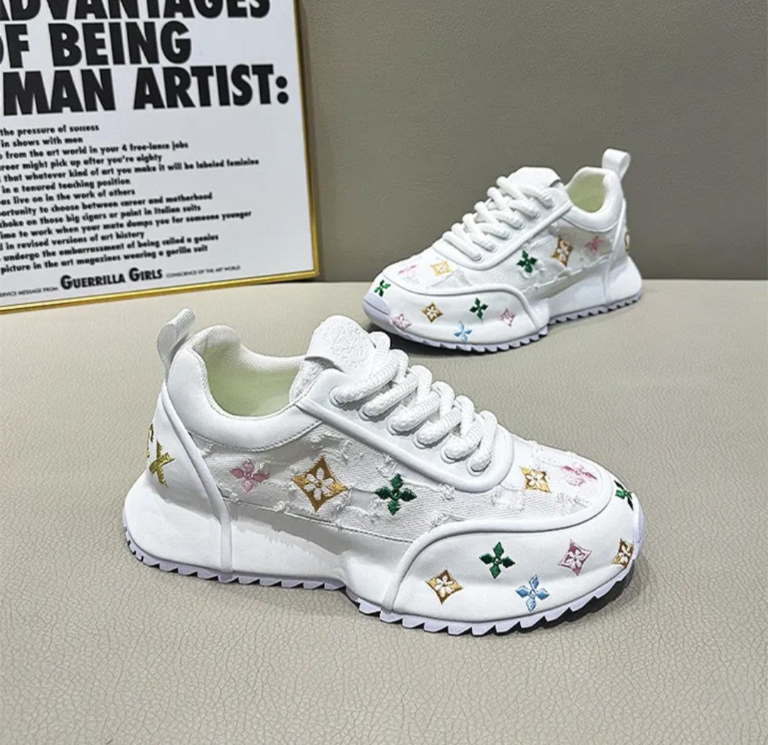 (Free Shipping)(Tariffs included in price) Men's Trendy Breathable Spring and Summer Embroidery Casual Sole Shoes