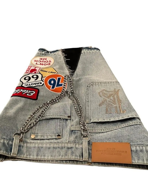 Load image into Gallery viewer, Summer Fashion Distressed cargo jeans high waist denim shorts trendy for women
