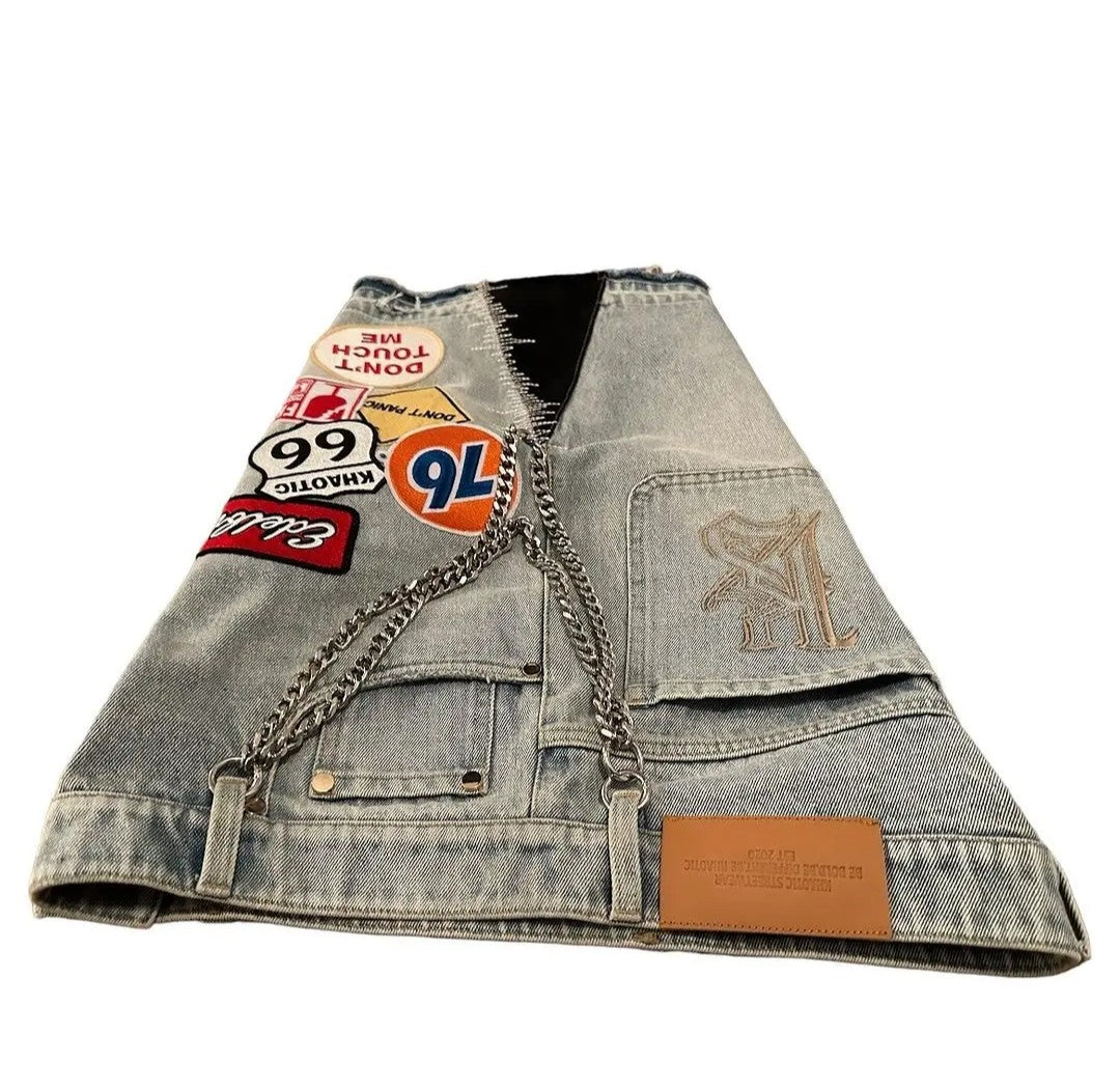 Summer Fashion Distressed cargo jeans high waist denim shorts trendy for women
