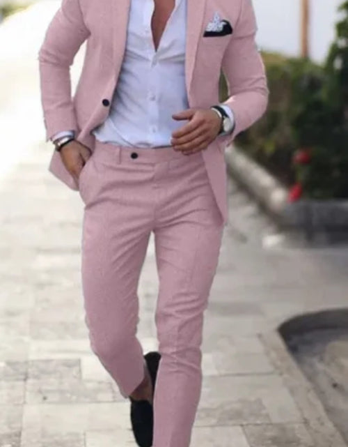 Load image into Gallery viewer, (Free Shipping)Men's 2 Piece Plaid Blazer Digital Print Suit Jacket with Zipper Fly Business Style
