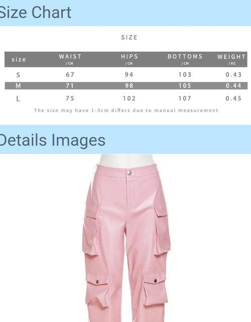 Load image into Gallery viewer, (Free Shipping)(Tariffs included in price) Women's cargo pants and trouser pu leather sweatpants track ladies joggers long pants fall winter with pockets
