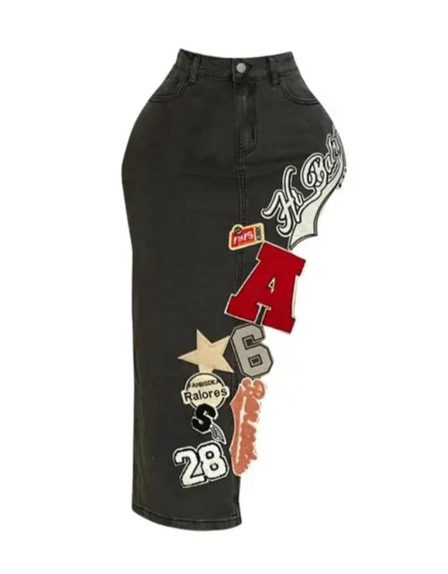 Load image into Gallery viewer, (Free Shipping)(Tariffs included in price)Retro High Quality 2025 Fashion Denim Jeans Stylish Midi Womens Skirts
