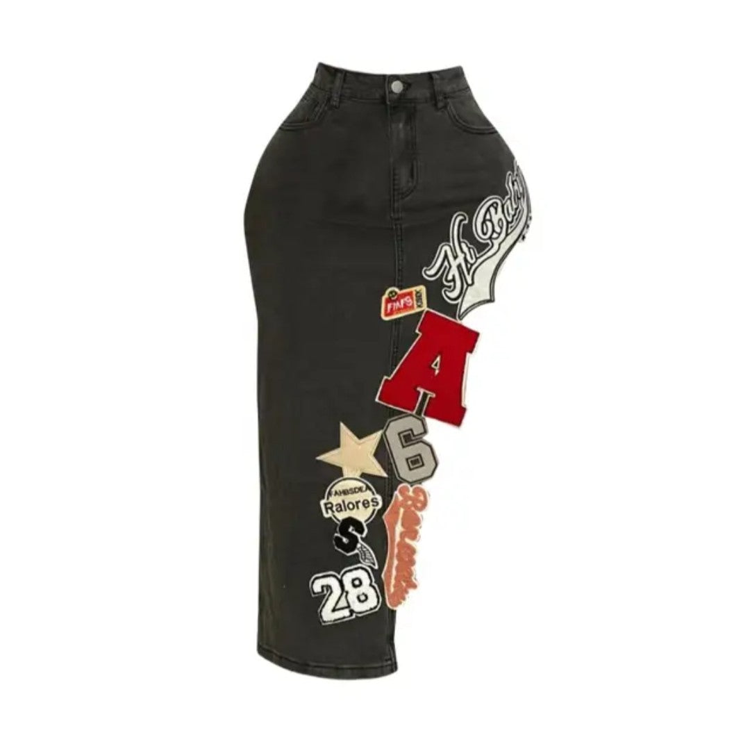 (Free Shipping)(Tariffs included in price)Retro High Quality 2025 Fashion Denim Jeans Stylish Midi Womens Skirts