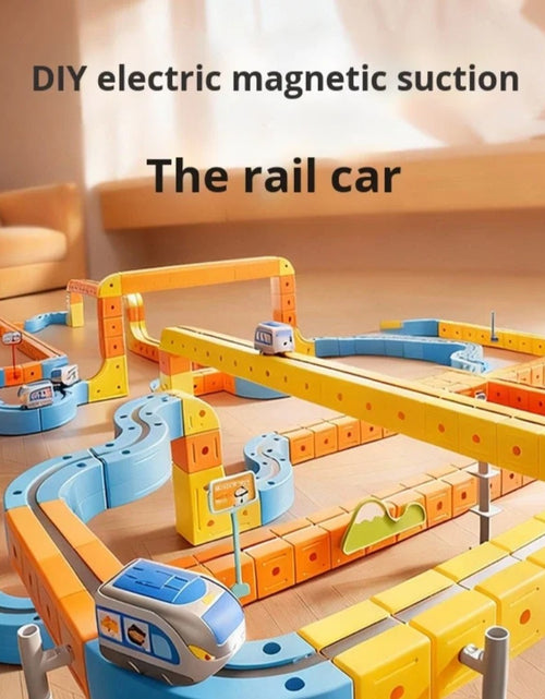 Load image into Gallery viewer, (Free Shipping)(Tariffs included in price)184 PC Plastic Magnetic Train Track Building DIY Kids Toy Set
