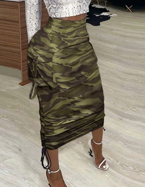 Load image into Gallery viewer, (Free Shipping)(Tariffs included in price) Best Seller Zipper Pockets Street Wear Loose Casual Cargo Plus Size Long Skirts For Women
