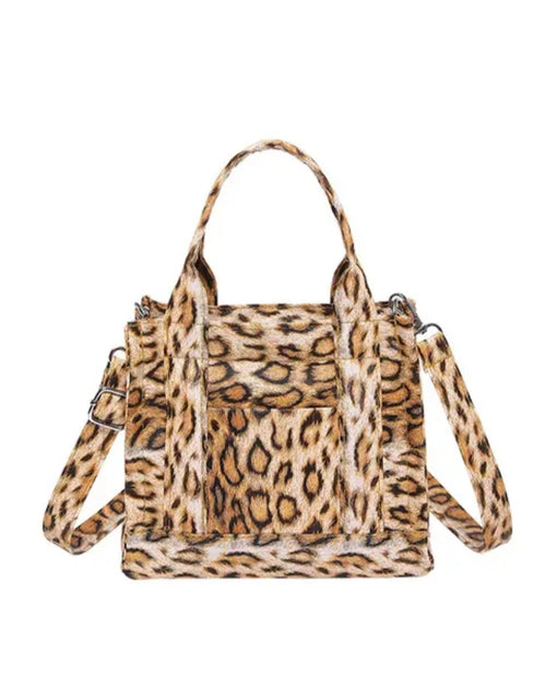 Load image into Gallery viewer, (Free Shipping)(Tariffs included in price) Leopard Pattern Casual Tote Bag Vintage Designer PU Leather Shoulder Bag Fashion Big Capacity Handbag For School Work Shopping
