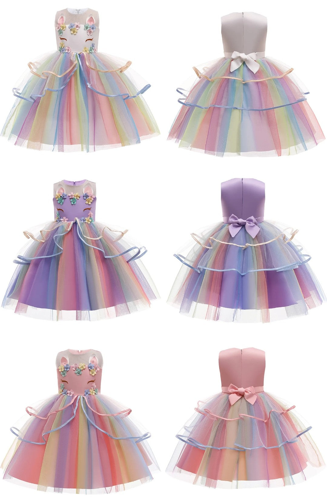 (Free Shipping)(Tariffs included in price) Children's Unicorn Party Princess  Dress Flower Girl Kids Wedding Party Dress