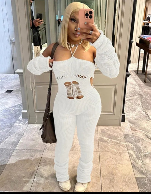 Load image into Gallery viewer, (Free Shipping)(Tariffs included in price) Casual Fashion Outfits Plus Size Print Long Sleeve Tops Sweat Leggings 2 Two Piece Pants Sets Fall Spring Women Clothing
