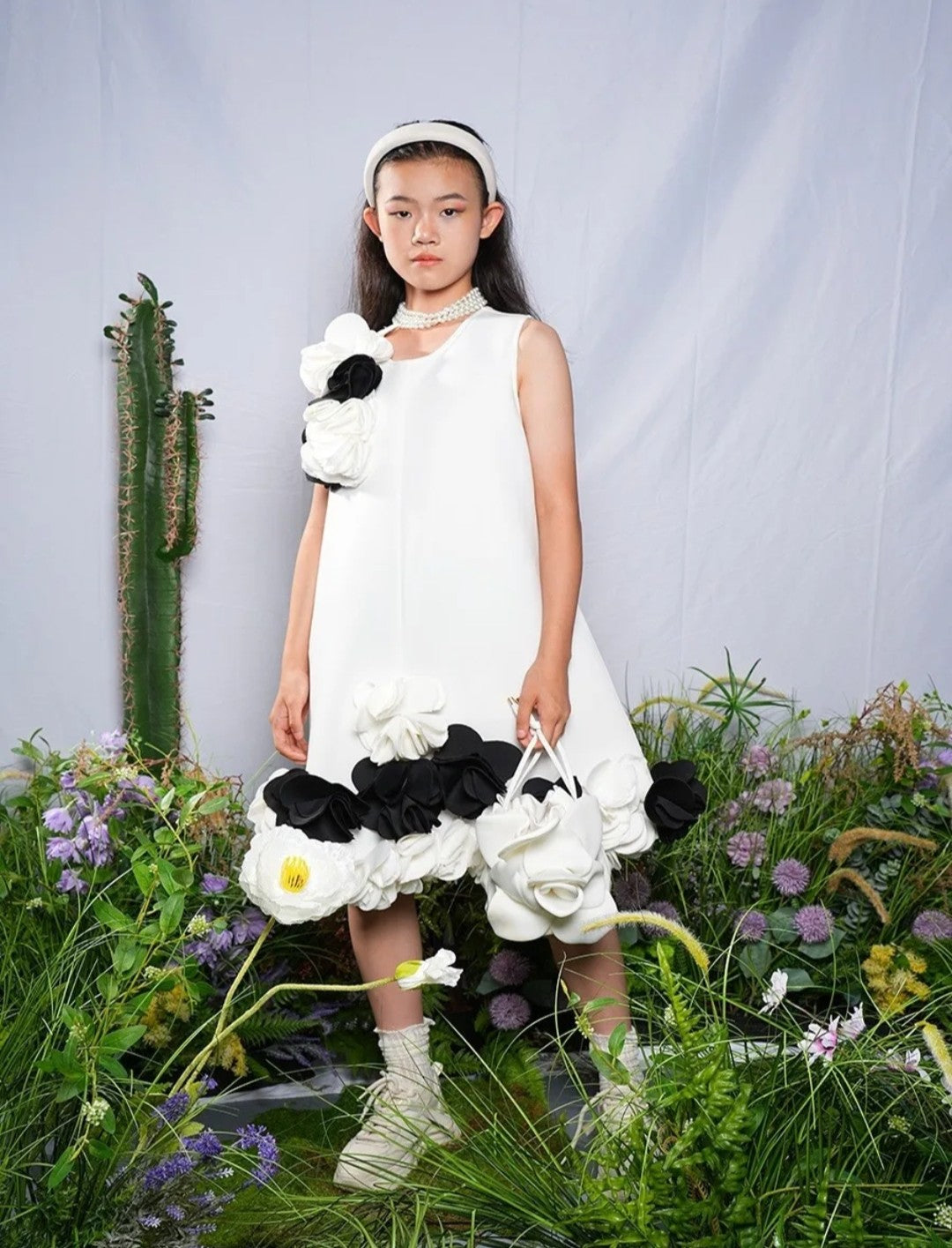 (Free Shipping)(Tariffs included in price) Summer Flower Princess Dress Sleeveless 3D Flower Party Dress