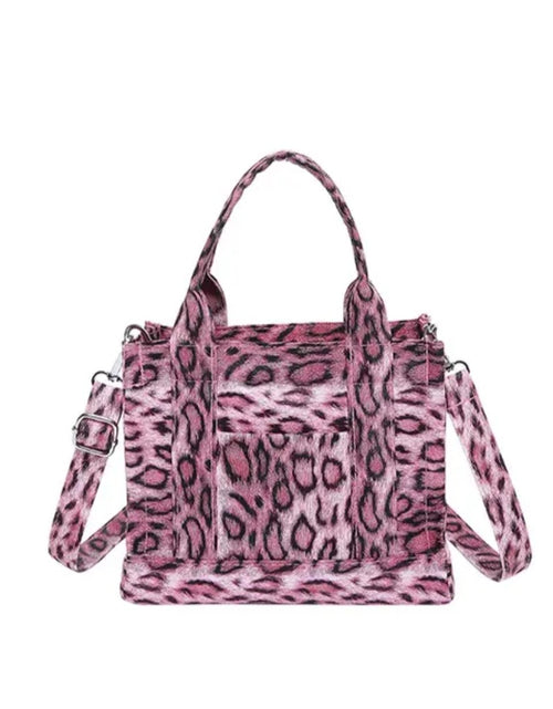 Load image into Gallery viewer, (Free Shipping)(Tariffs included in price) Leopard Pattern Casual Tote Bag Vintage Designer PU Leather Shoulder Bag Fashion Big Capacity Handbag For School Work Shopping
