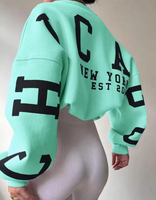 Load image into Gallery viewer, (Free Shipping)(Tariffs included in price)Streetwear Women's Unisex Sweatshirt Printed Long Sleeve Crewneck
