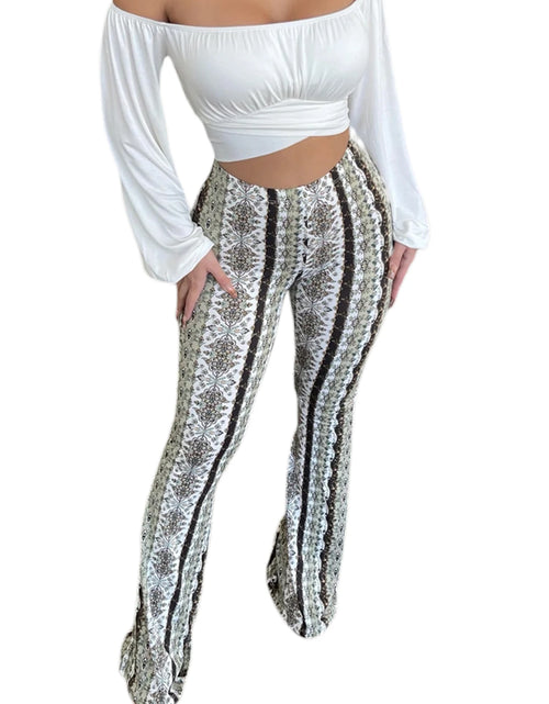 Load image into Gallery viewer, Women&#39;s  Flare Ethnic Print Pants
