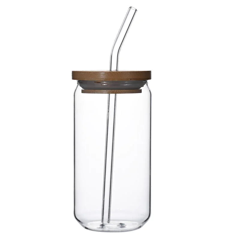 Safe Sip Glass Cup With Lid