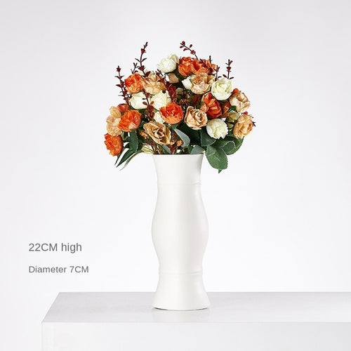 Load image into Gallery viewer, Modern Minimalist White Hemp Rope Ceramic Vase
