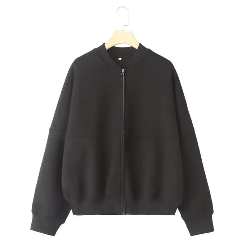 Load image into Gallery viewer, Zipper Bomber Jacket &amp; High Waist Flannel Pants Set
