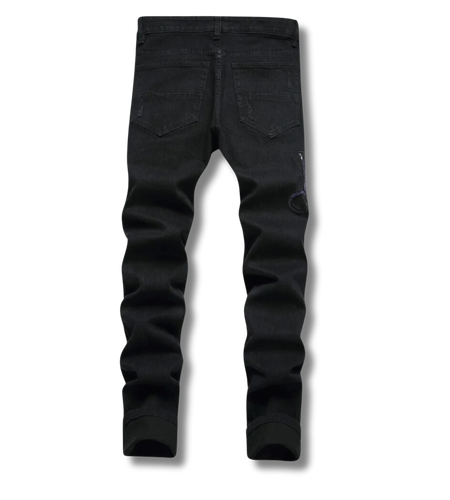 Black Python Jeans