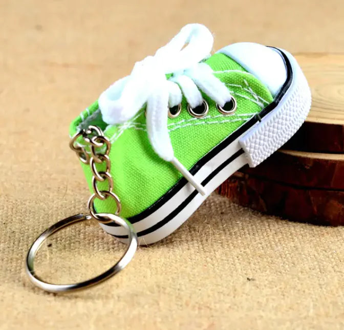 Mini Canvas Shoe Keychain