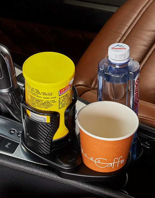 Load image into Gallery viewer, Multifunctional Car Water Cup Holder Carbon Fiber
