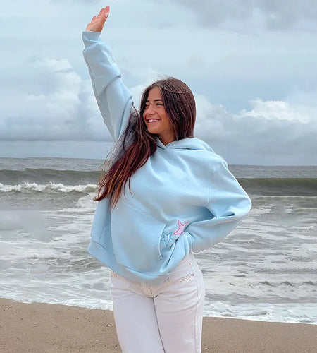 Star-Embroidered Hoodie