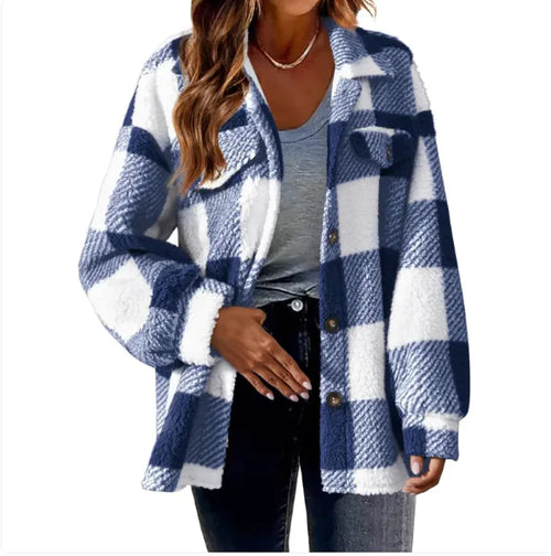 Load image into Gallery viewer, Chic Comfort Plaid Wool Jacket
