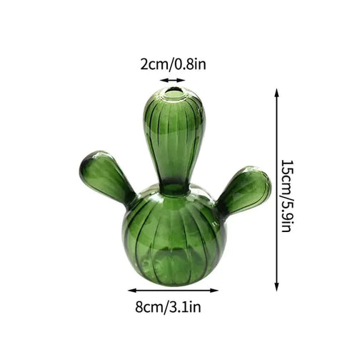 Load image into Gallery viewer, Modern Transparent Cactus Glass Vase for Room Decoration
