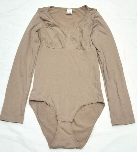 Long-Sleeved Seamless Bodysuit Jumpsuit