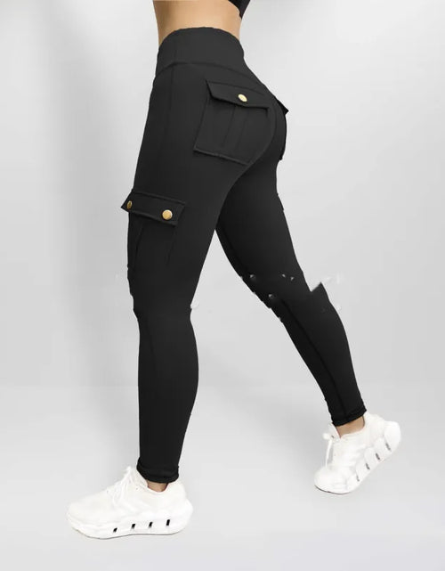 Load image into Gallery viewer, Workwear With Pocket Fitness Pants For Women High Elastic Tight
