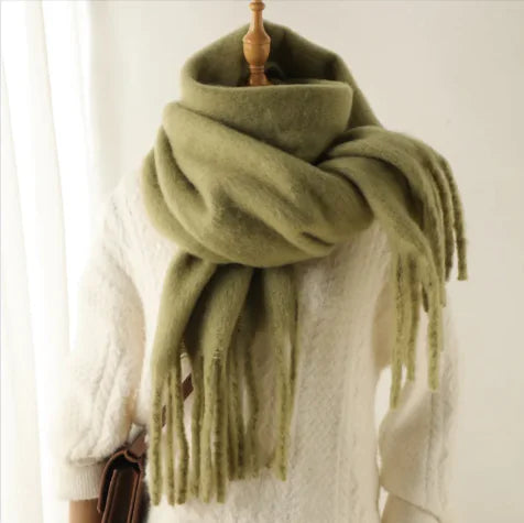 Load image into Gallery viewer, Mohair All-Matching Winter Fringe Scarf
