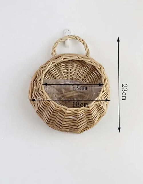 Load image into Gallery viewer, Handmade Wicker Rattan Flower Basket
