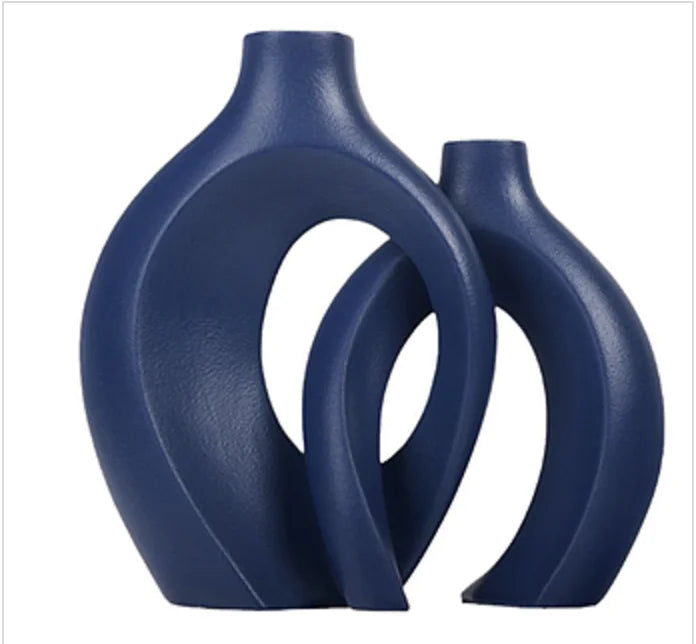 Nordic Ceramic Interlock Vase